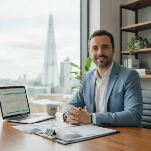 Profissional contador brasileiro em Londres auxiliando autônomo a entender e aplicar deduções fiscais no UK.