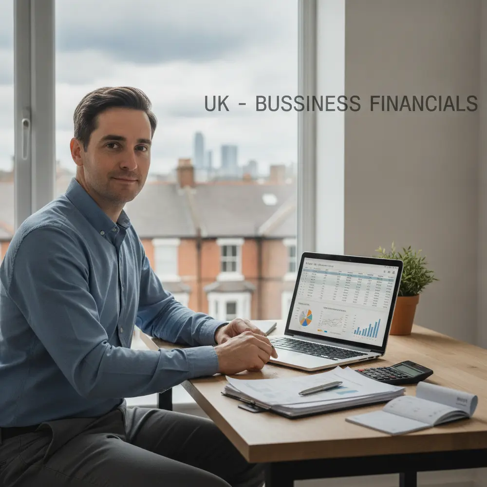 Um profissional self employed no UK revisando documentos fiscais relacionados à declaração de VAT.